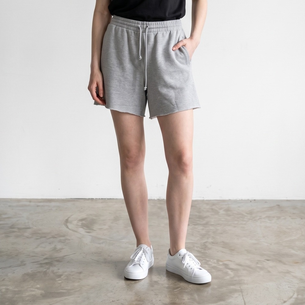 Aritzia Tna Cozy boyfriend sweatshort relaxed fit loungewear Gray women's Large